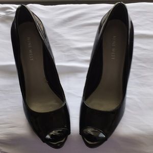 Nine West Black patent leather 4 1/2 in heels